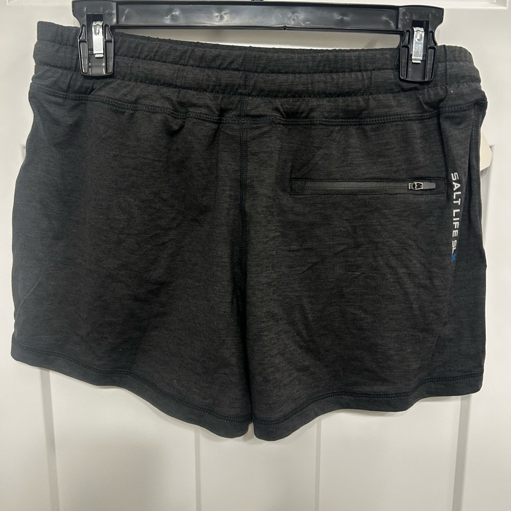 Salt Life Women's Charcoal Athletic Shorts - Picture 2 of 3